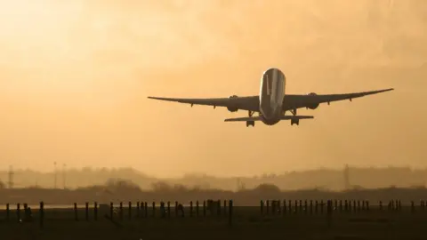 Getty Images Plane taking off