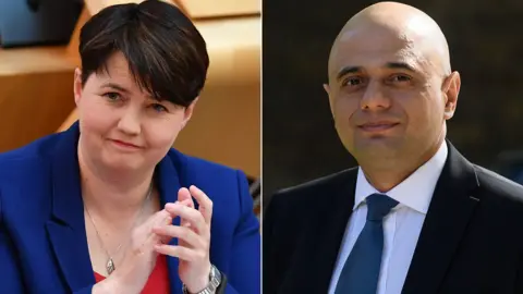 Getty Images Ruth Davidson, Sajid Javid