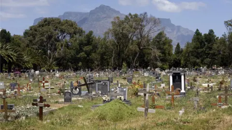 AFP A cemetery in Cape Town, South Africa