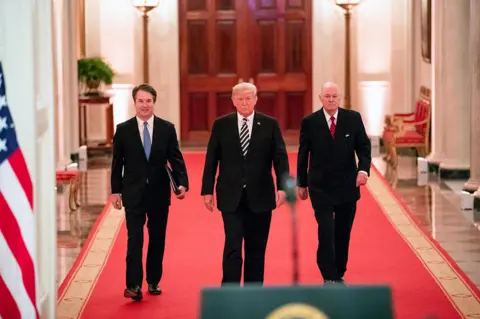 Alamy Brett Kavanaugh, Donald Trump and Charles Kennedy