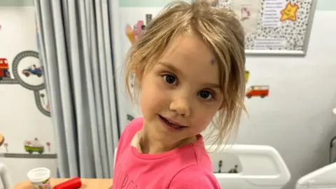 Family A girl in hospital