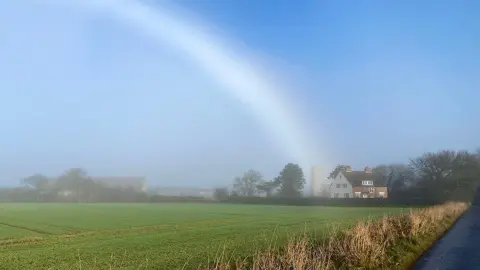 BBC Weather Watchers/BicyleBill Fogbow at Waxham in Norfolk