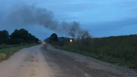 Cambridgeshire Fire and Rescue Fire at Waterbeach recycling centre