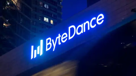 Getty Images The logo of Chinese internet company Bytedance, parent company of popular social media application TikTok.