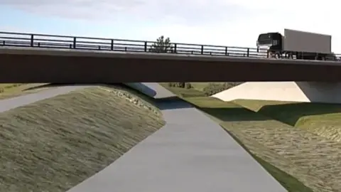 Cambs County Council Artist's impression of Ely bypass