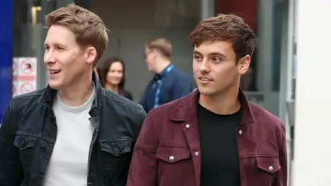 Neil Mockford Dustin Lance Black and Tom Daley