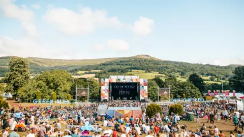 Green Man Green Man Festival stage with thousands of people