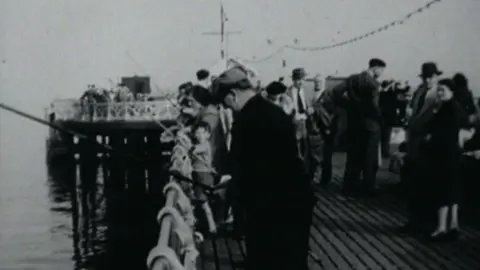 BBC Fishermen on Penarth pier, pictured in 1959