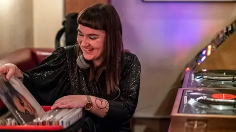 Tim Easley DJ and broadcaster Anne Frankenstein