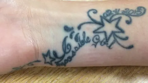 Lincolnshire Police One of Emma Ward's tattoos