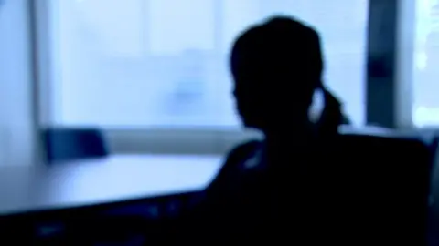 Silhouette of anonymous interviewee