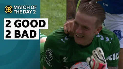 Jordan Pickford celebrates a last minute save