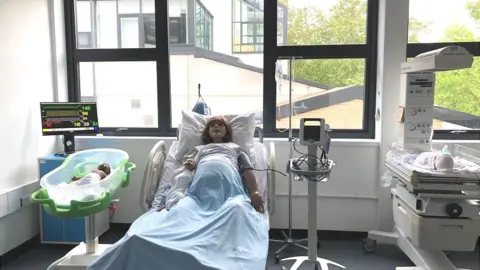 Vikki Irwin/BBC Birthing suite at new building