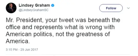 Twitter Tweet by Lindsey Graham