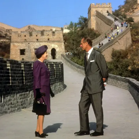 PA The Queen and Prince Philip in China in 1986