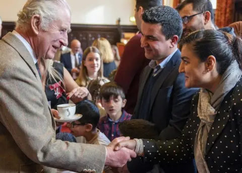 PA Media The King meets Burhan and Narcis