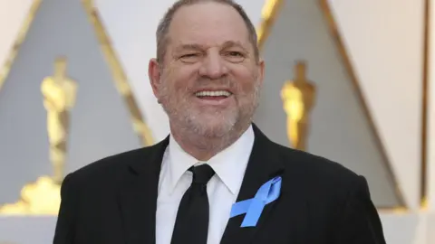 Getty Images Harvey Weinstein poses on the Red Carpet after arriving at the 89th Academy Awards (Oscars) in Hollywood, California, February 26, 2017