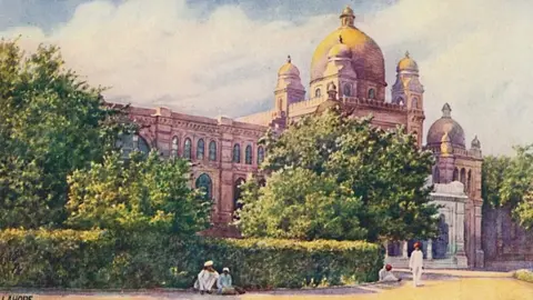 Getty Images A postcard showing the Lahore Museum