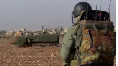 Mil.ru/facebook Uran-6 demining vehicle in action