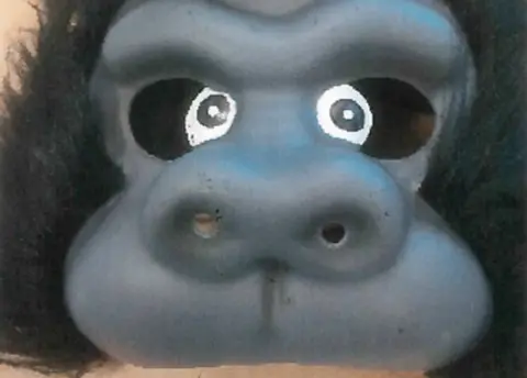 West Midlands Police Elvis Sidaway's gorilla mask