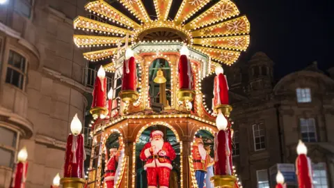 Getty Images Christmas decorations at the market