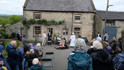 Richard Bradley Actors retold the story around the village of Winster at five different locations