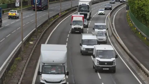 PA Media Vehicles on a motorway