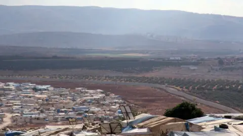 Getty Images a refugee camp on the Turkish border