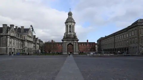 PA Media Front Square looking towards the campanile at Trinity College