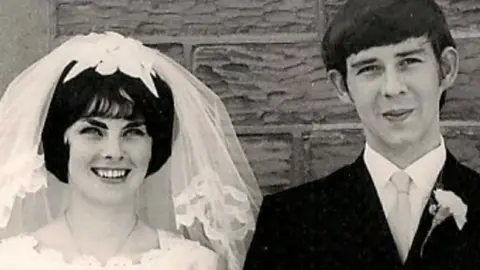 Family handout Janice and David Hunter on their wedding day