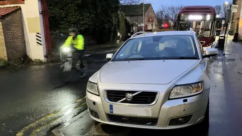 BBC Car on pavement