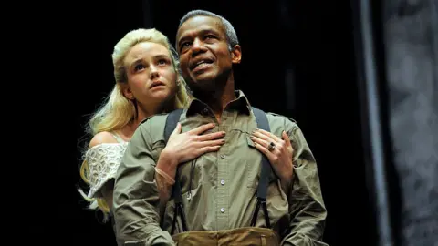 Getty Images Joanna Vanderham as Desdemona and Hugh Quarshie as Othello in the Royal Shakespeare Company's production of Othello
