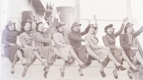 PA Media Cunard Dorchester Glamour girls on board the Queen Mary in 1938