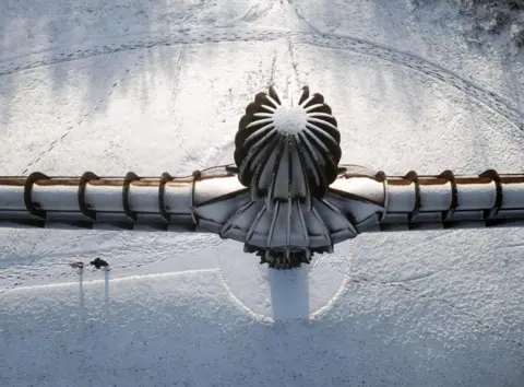 Owen Humphreys/PA The Angel of the North statue covered in snow in Gateshead