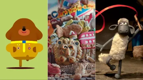 BBC/AKA/Channel4/Aardman Hey Duggee, Bake Off trailer, Shaun the Sheep