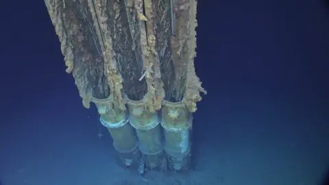 Caladan Oceanic/EYOS Expeditions Underwater shot of torpedo tubes