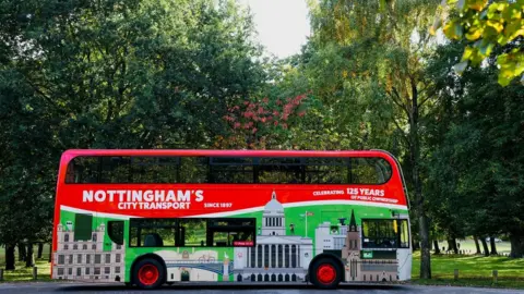 Nottingham City Transport Red bus