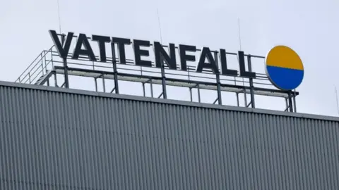 Reuters Vattenfall logo on a building in Germany