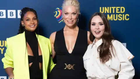 PA Media Hannah Waddingham, Julia Sanina, Alesha Dixon