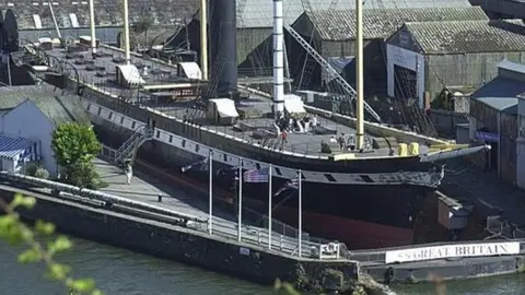 PA Media SS Great Britain sits in dry dock at Bristols Great Western Dockyard