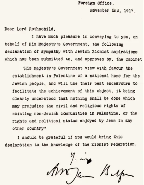 Public domain Detail from the Balfour declaration
