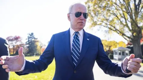 EPA US President Joe Biden talks to reporters in Washington DC. Photo: 19 November 2021