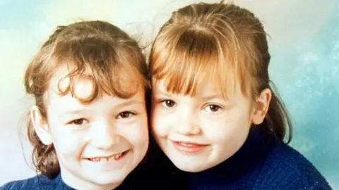 Family photo Mandy Power's daughters Emily and Katie
