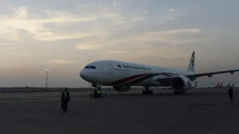 Getty Images A plane at Bangladesh airport