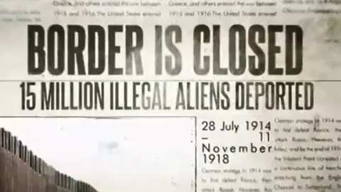 Trump Campaign still from the video - "Border is closed"