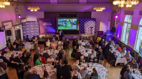 BBC Awards evening guests seen from above