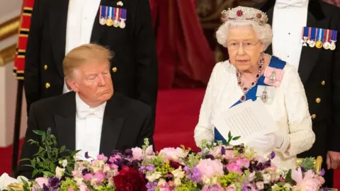 Getty Images Donald Trump and Queen Elizabeth II