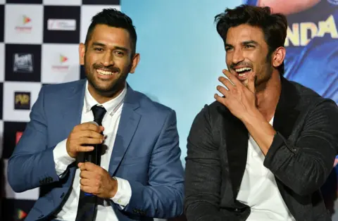 Getty Images Sushant and MS Dhoni