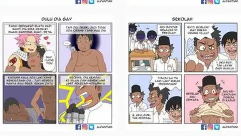 Twitter/Instagram Screenshot of @Alpantuni's comics