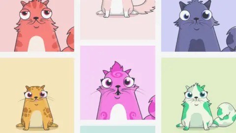 https://www.cryptokitties.co/ Photos of cartoon cats